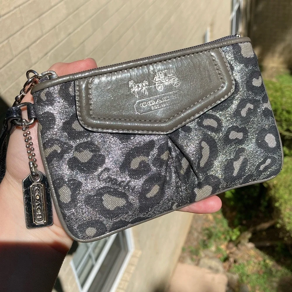 Coach metallic silver